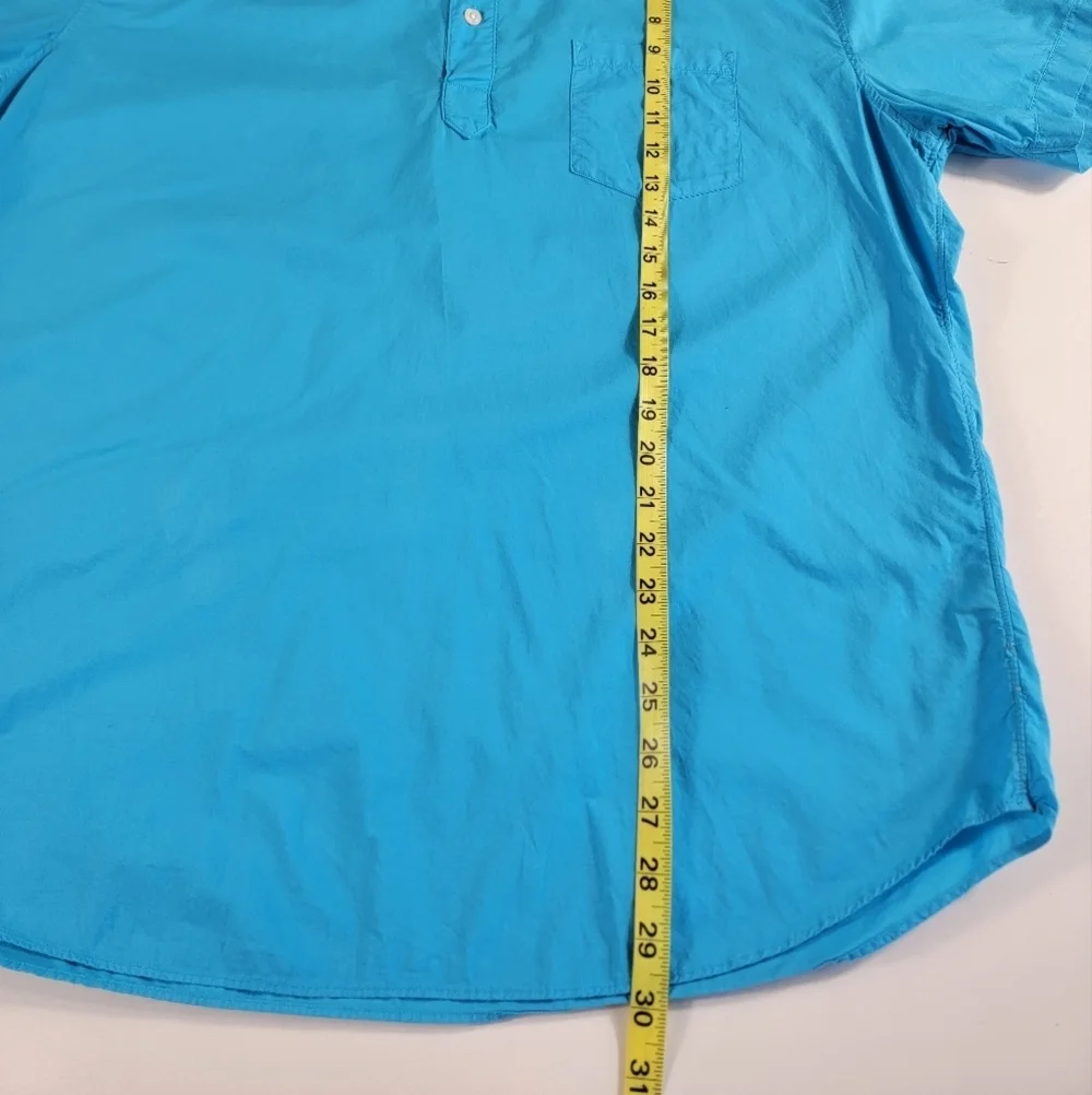 J. Crew Polo Shirt Mens XL Blue Collared Lightweight Short Sleeve  Preppy